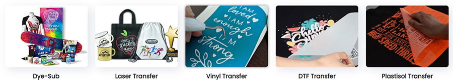 Different Transfers To Use Heat Press