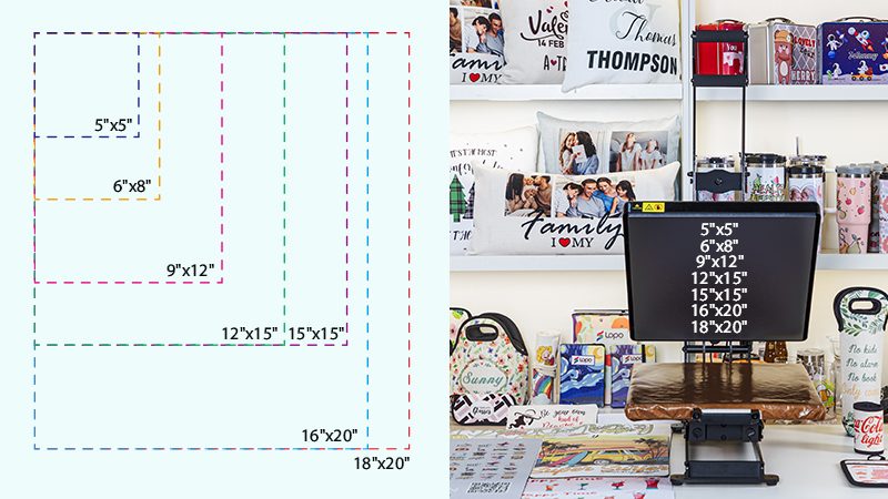 Heat Press Sizes Guide for T-shirt Printing